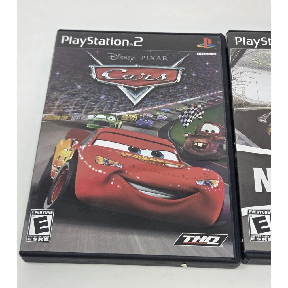 PS2 Racing Lot Disney Pixar Cars & EA Sports NASCAR 07 Complete CIB w Manual